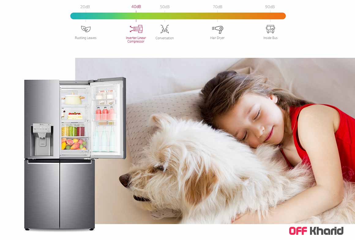 قیمت، خرید و مشخصات یخچال فریزر دور این دور ال جی مدل LG InstaView X39